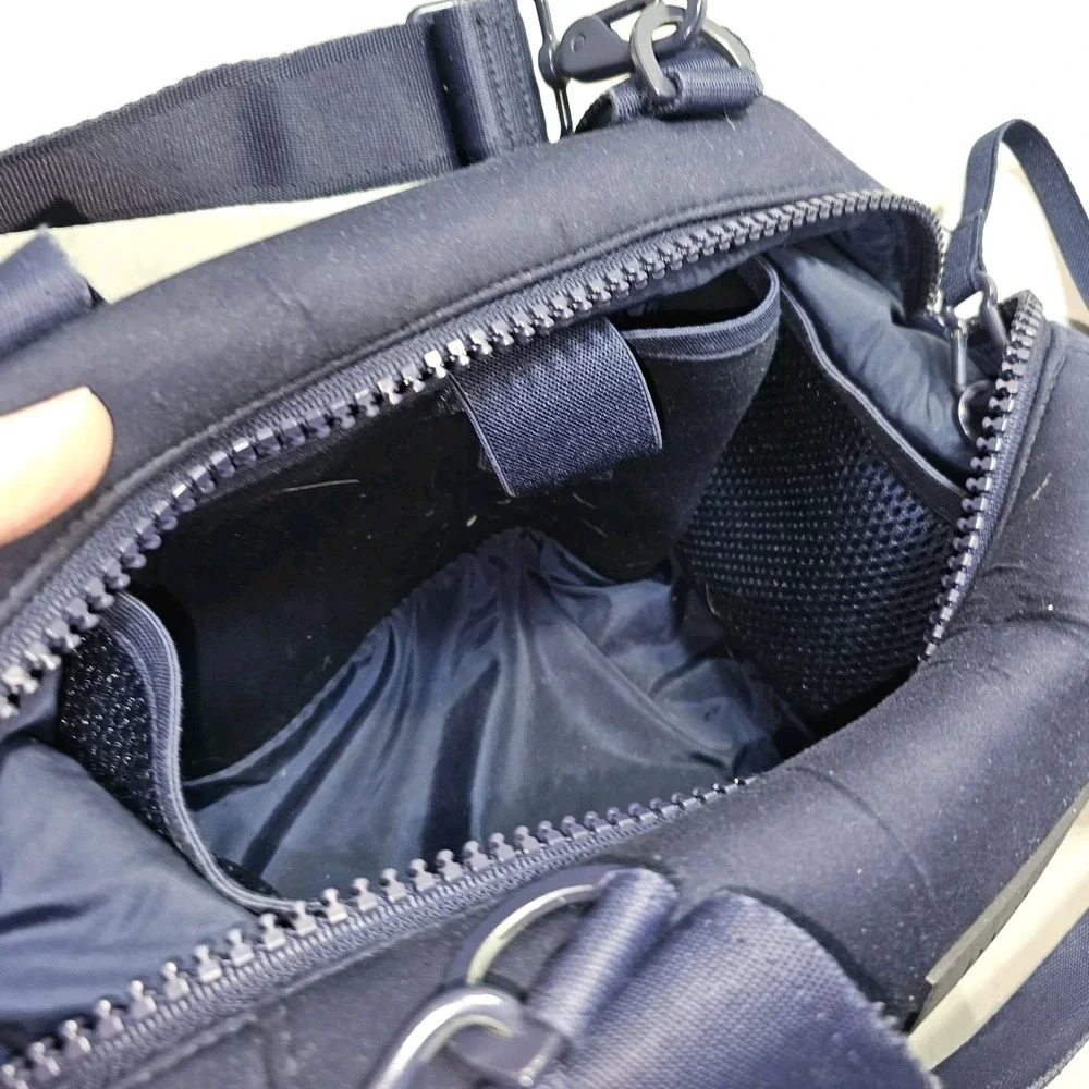 Dagne Dover Storm Blue Navy Small Landon Neoprene Crossbody Bag Minimal Purse FC